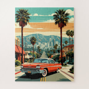Los Angeles City Palm Tree Scenic Puzzle