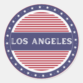 Los Angeles City Pride Emblem – American Identity Runder Aufkleber