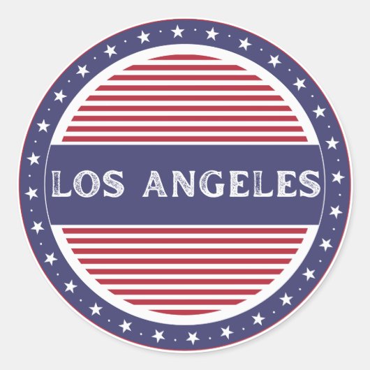 Los Angeles City Pride Emblem – American Identity Runder Aufkleber (Vorderseite)