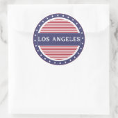 Los Angeles City Pride Emblem – American Identity Runder Aufkleber (Tasche)