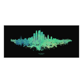 Los Angeles City Skyline - Minze Green Fotodruck