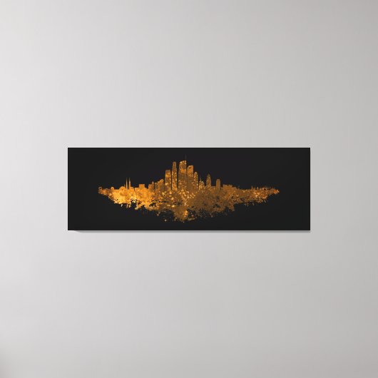 Los Angeles City Skyline - Orange Leinwanddruck (Vorderseite)