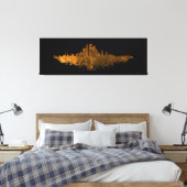 Los Angeles City Skyline - Orange Leinwanddruck (Insitu (Schlafzimmer))