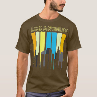 Los Angeles City Skyline - Retro Style T-Shirt