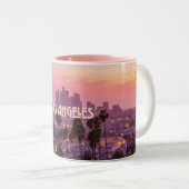 Los Angeles City Skyline Sunset Tasse (VorderseiteRechts)