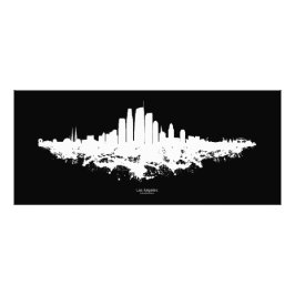 Los Angeles City Skyline Watercolor Fotodruck