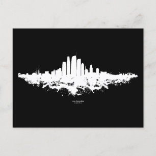 Los Angeles City Skyline Watercolor Postkarte