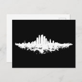 Los Angeles City Skyline Watercolor Postkarte (Vorne/Hinten)