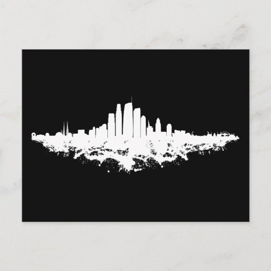 Los Angeles City Skyline Watercolor Postkarte (Vorderseite)