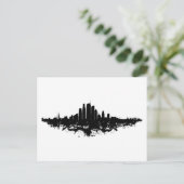 Los Angeles City Skyline Watercolor Postkarte (Stehend Vorderseite)