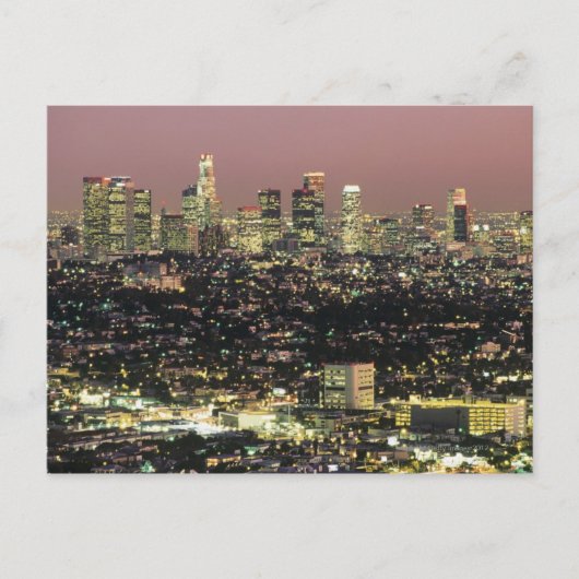 Los Angeles Cityscape Postkarte (Vorderseite)