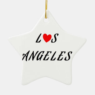 Los Angeles Coeur Keramik Ornament