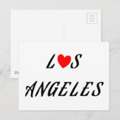 Los Angeles Coeur Postkarte (Vorne/Hinten)