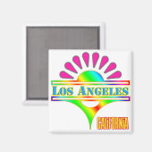 "Los Angeles Colorful 1" Magnet (Vorderseite/Rückseite)