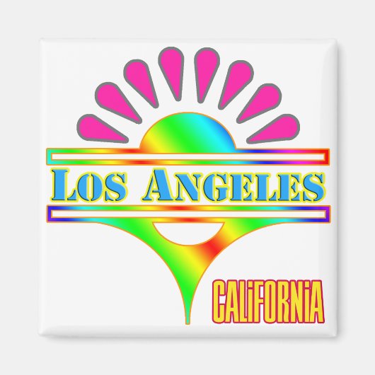 "Los Angeles Colorful 1" Magnet (Vorne)