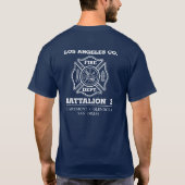 Los Angeles County-Feuerwehr-Bataillon 2 T-Shirt (Rückseite)