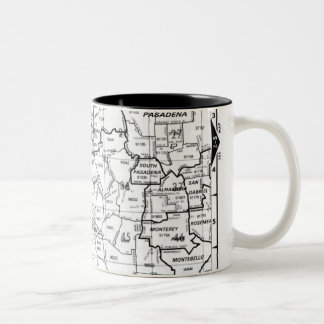 Los Angeles County-Straßen-Atlas Zweifarbige Tasse
