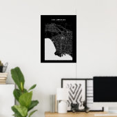 Los Angeles Dark City Map Poster (Heimbüro)