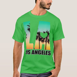 Los Angeles Design LA Palm Tree Sunset Boulevard  T-Shirt