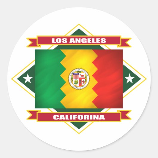 Los Angeles Diamond Runder Aufkleber (Vorderseite)