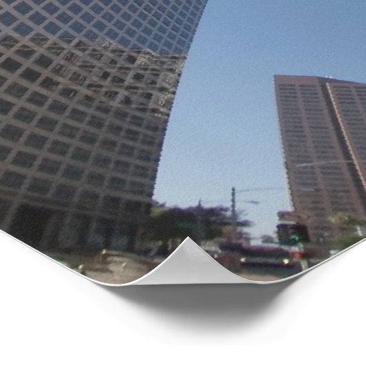 Los Angeles Downtown Skyline Poster (Ecke)