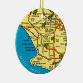 Los Angeles farbenfrohe Karte Keramik Ornament (Rechts)