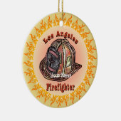 Los Angeles Feuerwehrschmuck Keramik Ornament (Rechts)