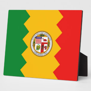 Los Angeles Flag Plaque Fotoplatte
