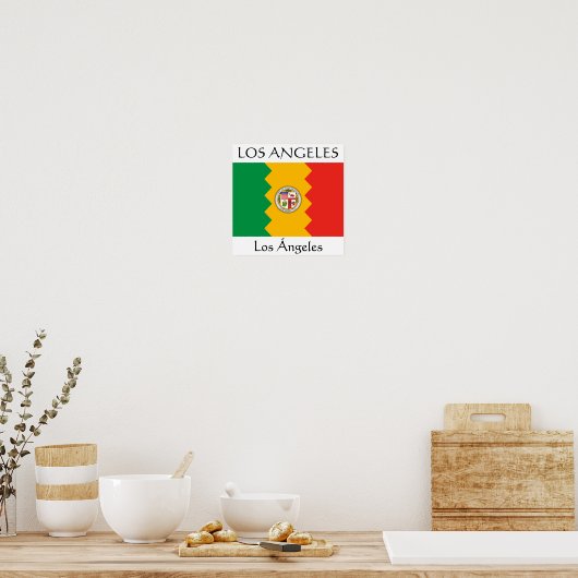 Los Angeles Flag Poster (Küche)