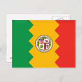 Los Angeles Flag Postkarte (Vorne/Hinten)