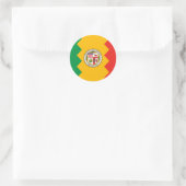 Los Angeles Flag Runder Aufkleber (Tasche)
