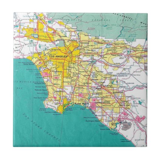 Los Angeles-Fliese Fliese (Vorderseite)