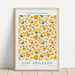 Los Angeles Flower Market Botanisch Poster