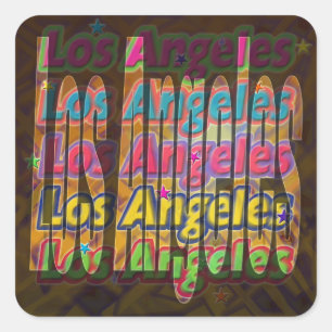 Los Angeles Glanz Aufkleber