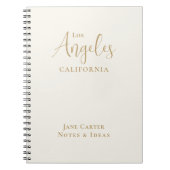 Los Angeles Gold Script Off White Notizblock (Vorderseite)