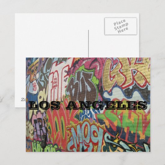 LOS ANGELES GRAFFITI POSTKARTE (Vorne/Hinten)