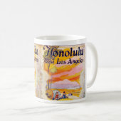 Los Angeles - Honolulu-Steamships Kaffeetasse (VorderseiteRechts)