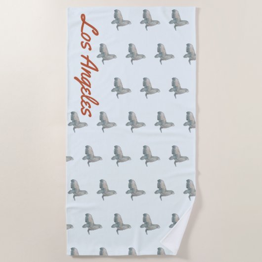 Los Angeles House Erwärmung Strandtuch (Vorderseite)