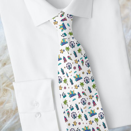 Los Angeles Icon Nahtloses Muster Krawatte