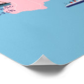 Los Angeles Icons Karte Poster (Ecke)