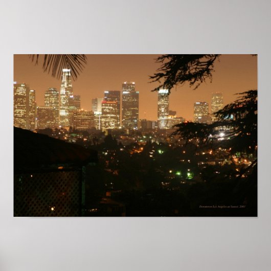 Los Angeles in der Nacht Poster (Vorne)