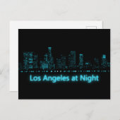 Los Angeles in der Nacht Postkarte (Vorne/Hinten)
