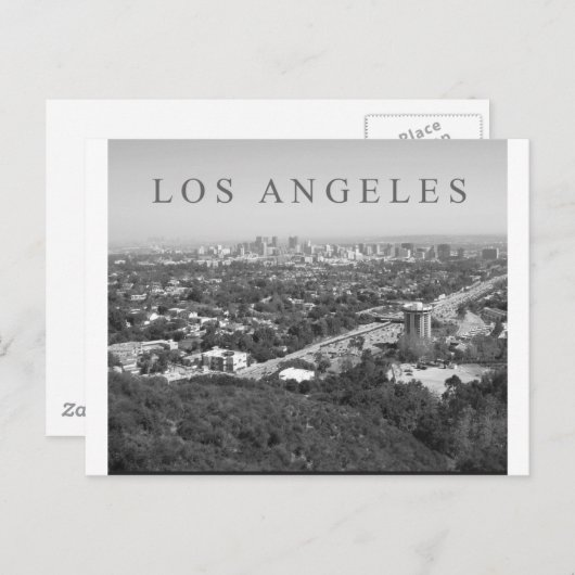 Los Angeles in Schwarz und Weiß Postkarte (Vorne/Hinten)