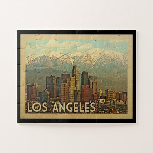 Los Angeles Jigsaw Puzzle California Vintag (Horizontal)