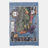 Los Angeles, Kalifornien, antike Luftkarte Geschirrtuch (Vertikal)