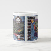 Los Angeles, Kalifornien, antike Luftkarte Jumbo-Tasse (Vorderseite)