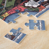 Los Angeles, Kalifornien, antike Luftkarte Puzzle (Seite)