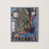 Los Angeles, Kalifornien, antike Luftkarte Puzzle (Vertikal)