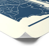 Los Angeles, Kalifornien | Blue City Map Poster (Ecke)