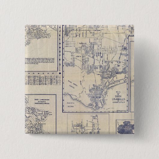 Los Angeles, Kalifornien Button (Vorderseite)